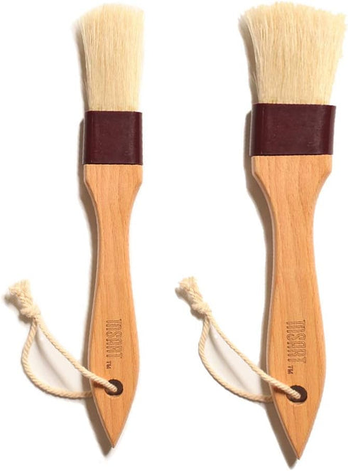Pastry Brush Natural Bristle Wooden, MSART Basting/Food Brush, with Beech Wood Handle and Rope Hook, Great for Butter, Cookies, Oil, Bread, Frosti...