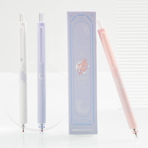 Kaco Gel Pens Cute Stationery 3 Pieces 0.5mm Fine Point, Gifts for Women Kids, Quick Drying Pens for Journaling Aesthetic School Office Supplies, ...