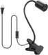 Desk Clip Lamp Holder, Clamp Light Fixture with 35cm Stable Gooseneck, Adjustable Lamp with Swtich, E26/E27 Clamp Light Socket, Heat Grow Lamp Cla...