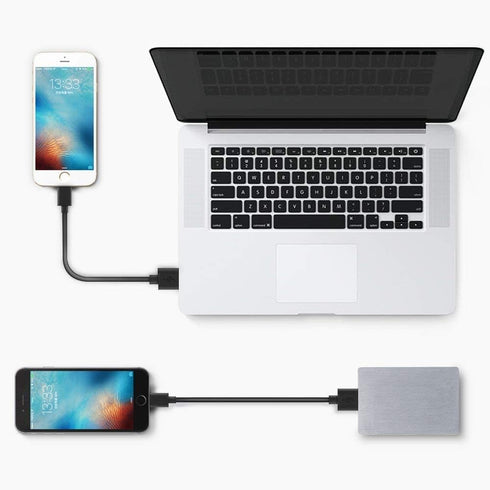 JAYEE Short USB Cable (25CM) Charging Cable 5 Pieces USB Charging Cable for Cellphone and Tablet (5 Pieces Black)...