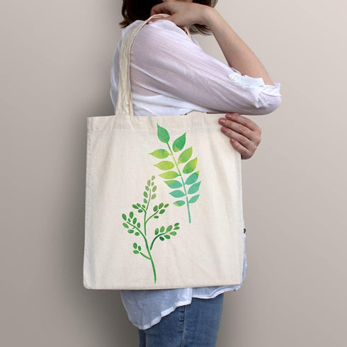 Tropical Leaf Stencils, Eucalyptus Leaf Ferns Leaf Wall Stencil 3 Packs for Furniture Canvas Home Decor Crafts Botanical Leaves Reusable Mylar Ste...