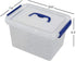 Ggbin 4 Pack 6 Quart Latching Storage Box, Small Lidded Storage Container Bin with Handle, Clear...