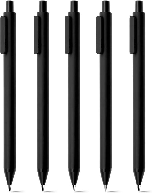 Kaco Gel Pens, 0.5mm Fine Point, Black Ink 10 Count, Quick Dry Smooth Writing, Aesthetic School Office Supplies Refillable Retractable...