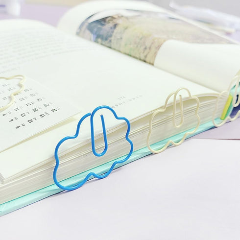 Operitacx 60 Pcs Paper Clip Metal Memo Clips Kids Birthday Bag Filler Paper Clamps Cloud Shaped Bookmark Decorative Page Marker Document Clips Min...