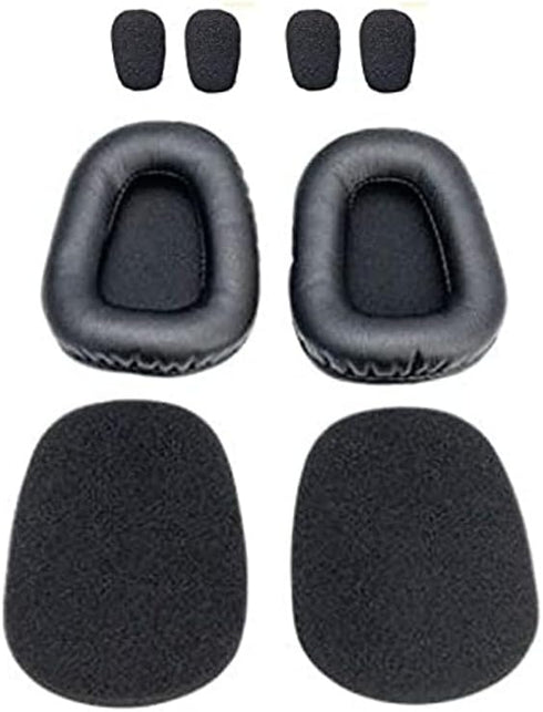 Cushion Replacement Kit for Blue Parrott B550-XT Bluetooth Headset, 2 Leather Cushions, 2 Foam Earpads, 4 Microphone Windscreens by Global Teck...