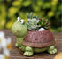 Home Decor Pot, Animal Succulent Planter Flowerpot for Home Office Desk Decoration (Green Turtle)...
