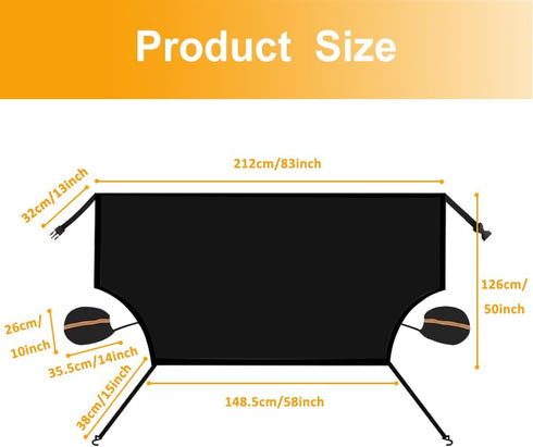 Car Windshield Sun Shade, Car Window Shades, Sun Visor Front Windshield Sunshade with Side Mirror Covers, Car Exterior Accessories Front Windshiel...