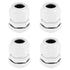 Fielect 4Pcs M20 Cable Gland Plastic Waterproof Cable Glands Joints Adjustable Connector White for 6-12mm Dia Cable...