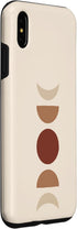 iPhone XS Max Phases of Moon Boho Beige Rust Red Burnt Orange Case...