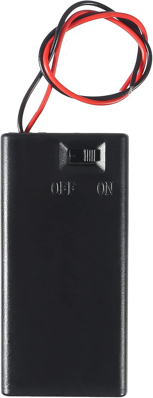 10Pcs 9V Battery Holder, 9 Volt Battery Holder with Switch, 9v Battery Case Connector Wire Spring Clip DIY Plastic Cell Batteries Container Power ...