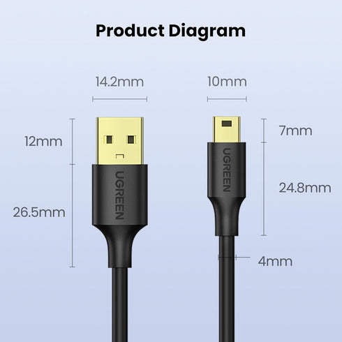 UGREEN Mini USB Cable 3FT,USB Mini Cable Mini USB 2.0 Cable,USB Mini B Cord Mini USB Charger Cable Compatible with Garmin Nuvi GPS,SatNav,Dash Cam...