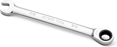 Jetech Ratcheting Combination Wrench, Industrial Grade Gear Spanner with 12-Point Design, 72-Tooth Ratchet, Made with Forged and Heat-Treated Cr-V...