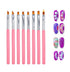 8 Pcs Nail Brush Pen Gradient Acrylic Painting Brush Set False Nail Art Tips UV Gel Flower Drawing Pen Manicure Nail Art Pen Tool (PINK)...