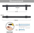 1 Pack Black Cabinet Handles - 5" Hole Center Cabinet Pulls Matte Black Drawer Pulls Cabinet Hardware Kitchen Handles for Cabinets...