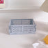 Mini folding plastic storage box Student desktop organizer Pocket Tape Stationery skincare small storage basket (2PCS, Blue&Pink)...