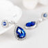 3 PCS Jewelry Set for Women Crystal Pendant Necklace Earring Ring...