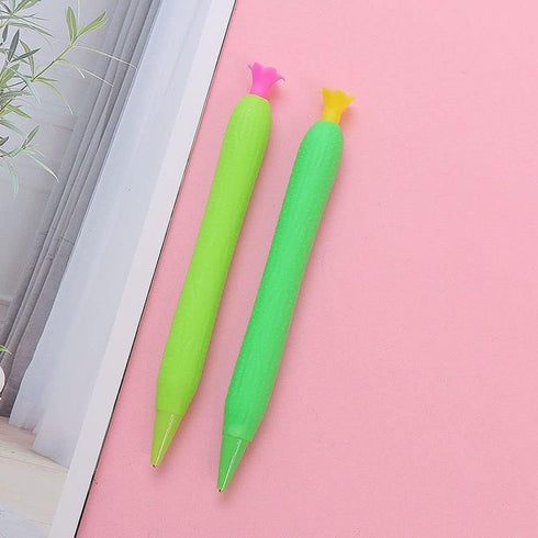 2Pc Yellow Banana Fruit Cute Writing Supplies Kids Gifts Drawing Students Mechanical Pencil Press Pens Automatic Stationery Pencils...