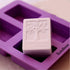Echodo 4 Cavities Rectangle Life Tree Silicone Soap Mold DIY Craft Art Cake Mold Handmade Silicone Molds for Soap Candle...