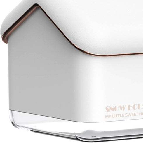 Desktop Humidifier, Snow House Humidifier 2 Speed Adjustment Portable Silent USB Plug In Gift with Night Light for Living Room (White)...