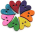 KARMELLING 100PC Heart Shape Mixed Colors Wood Buttons 2 Hole Scrapbooking Sewing Buttons 21mm x 17mm(7/8"x 5/8")...