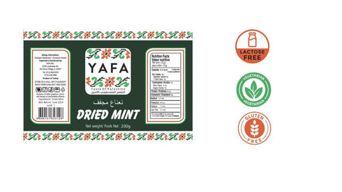 YAFA Dried mint for cooking - Dried Herbs - Dried mint leaves - Organic Spearmint Herbs loose leaf - Taste of Palestine - Loose Leaf mint dry mint...