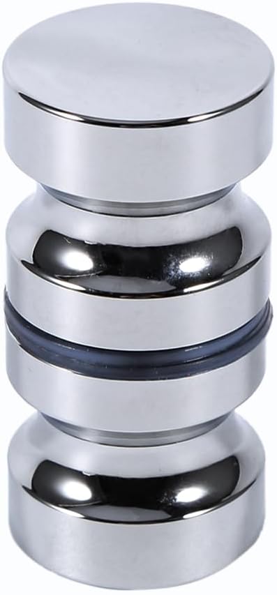 Glass Door Handle, Aluminum Alloy Drawer Knob 1.1 Dia Single Glass Bathroom Shower Cabinet Door Handle with Screw, Door Knobs...