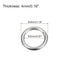 uxcell 304 Stainless Steel O Rings, 25pcs 30mm(1.18") Outer Dia. 4mm Thickness Multi-Purpose Metal Welded O-rings Round Rings for Hardware Luggage...