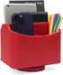 UnionBasic Rotating Desk Organizer, 360 Degree Desk Spinning Caddy, Desktop TV Guide/Mail/Media/Remote Controller Holder Organizer, Red...