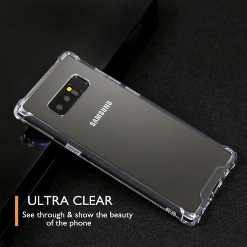 KIOMY Case for Samsung Galaxy Note 8 Shockproof Bumper Protective Cover Hybrid Design Hard PC Back + Flexible TPU Raised Bezel Transparent Slim Fi...