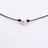 Single Pearl Choker Necklace can be Adjustable Leather Cord One Bead Jewelry for Women Handmade...