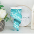 Welcome Canvas Wired Ribbon, White Script on Turquoise Teal Ribbon, 2.5 Inches x 10 Yards...