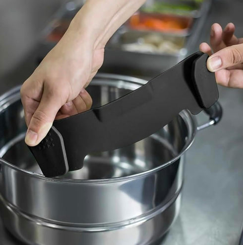 Clip On Silicone Strainer for Pots and Pans, Pasta Strainer, Food Strainer for Meat, Vegetables, Fruit, Gray, Fits all, Stain1...