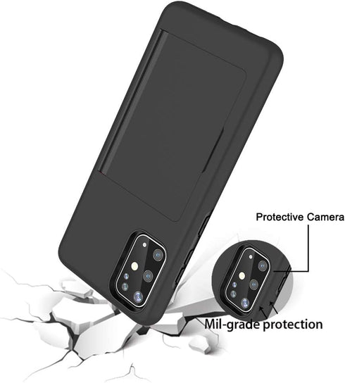 Phone Case for Samsung Galaxy A51 5G with Tempered Glass Screen Protector Cover and Credit Card Holder Hybrid Cell Accessories Rugged Glaxay A 51 ...