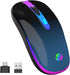 HOTLIFE Wireless Mouse, Bluetooth Mouse with Dual Mode (Bluetooth 5.1+USB C/Type-c) 2.4GHz Rechargeable Silent LED Mouse for Laptop, MacBook, iPad...
