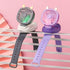 Upgrade version USB Rechargeable Fan With Comfortable Wrist Strap Portable Mini Fan Watch Built in colorful LED change light - Gray...