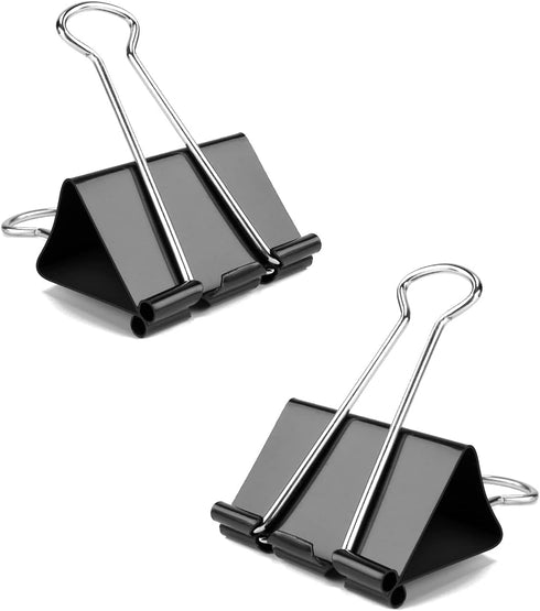 Small Binder Clips, 96 Pack, 3/4 Inch, 0.75 Inch, Standard 19mm, Black, Small Binder Paper Clips, Fold Clamp, Binder Clips Small Size, Small Paper...