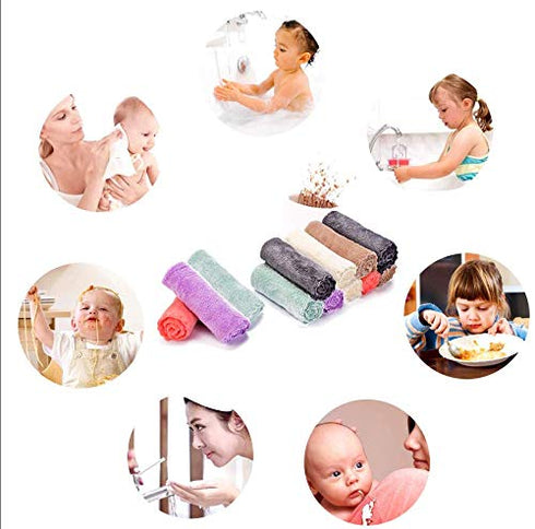Kyapoo Baby Washcloths 12 Pack 12x12 Inches Microfiber Coral Fleece Extra Absorbent and Soft for Newborns, Infants and Toddlers...