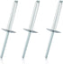 60 Pcs 3/16" x 1-1/4" Large Flange Aluminum Blind Rivets Dome Head Pop Rivets for Installing Accessories, Silver...