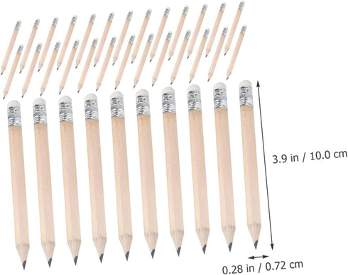 50pcs Short Pencil Pencils Pencils for Preschoolers Drawing Tool Small Golf Pencils Short Pencils Pupil Pencils Erasable Pencils Small Pencil Bass...