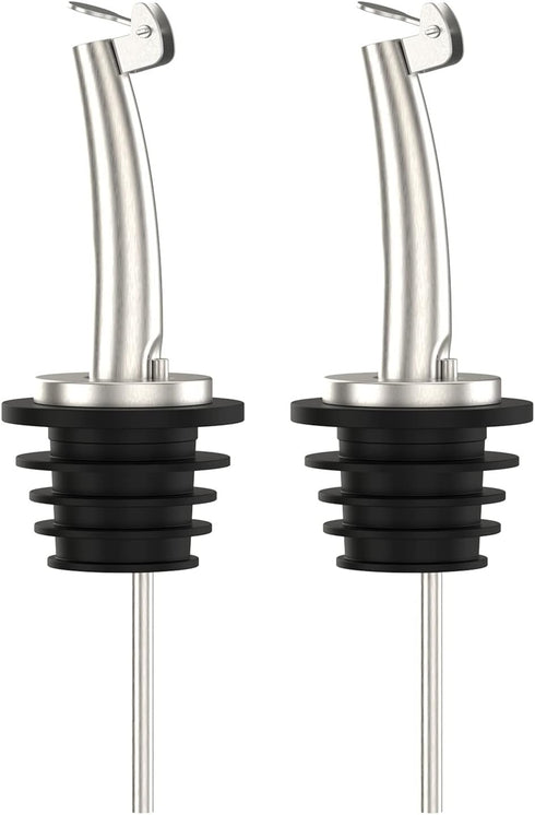 Axe Sickle 2 Pcs Oil Spout Liquor Bottle Pourer Spouts Stainless Steel Speed Pour Spouts Olive Oil Dispenser Spout for About 3/4" Bottle Mouth, wi...
