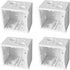 Cutelec 4pcs Plastic Brackets 1" Blinds headrail Holders White Color for 1" Vinyl or Plastic Mini Blinds with a Square 1" x 1" headrail...