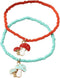 Lovely Mushroom Charm Beads Strand Bracelet Anklet Bohemian Cute Colorful Bead Crystal Stackable Elastic Bracelet Jewelry Set for Women...