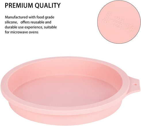 6-Inch Silicone Round Cake Pan Baking Mold, Baking Mold DIY Rainbow Cakes, Non-Stick Silicone, Pack of 4...