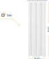 N&Y HOME Fabric Small Stall Shower Curtain Liner Extra Long 36 x 84 inches, Hotel Quality, Washable, Water Repellent, White Bathroom Curtains with...