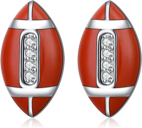 Women Earrings 925 Sterling Silver Football/Airplane/Animal Dainty Stud Earrings Birthday Gifts...