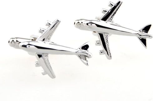 Plane Cufflinks Commercial Jet Pilot Wedding Fancy Gift...