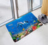 Blue Dolphin Ocean Print 17MM Thick Memory Foam Bathroom Carpet Mat Non-Slip Absorbent Super Bath Mats Comfortable Flannel Bathroom Bed Rug 35 X 2...