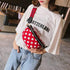 Kids Nylon Waist Bag Cute Polka Dot Small Fanny Pack Belt Bag Phone Purse for Women Girls Sport Running Travel Festival Red...