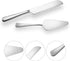 Wedding Cake Knife and Server Set,Stainless Steel Cake Cutting Set,2Pcs Silver Include 10.63" Cake Cutter And 9.06" Cake Server for Wedding, Birth...