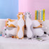 Cute Cat Plush Long Body Pillow Cuddle Cartoon Stuffed Animals Cat Plushie Soft Doll Pillows Gifts for Kids Girls (Gray, 19 Inches), 1 Count (Pack...